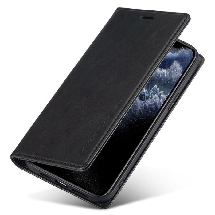 LC.imeeke - LC.IMEEKE iPhone 11 Pro Max Plånboksfodral i Konstläder - Svart