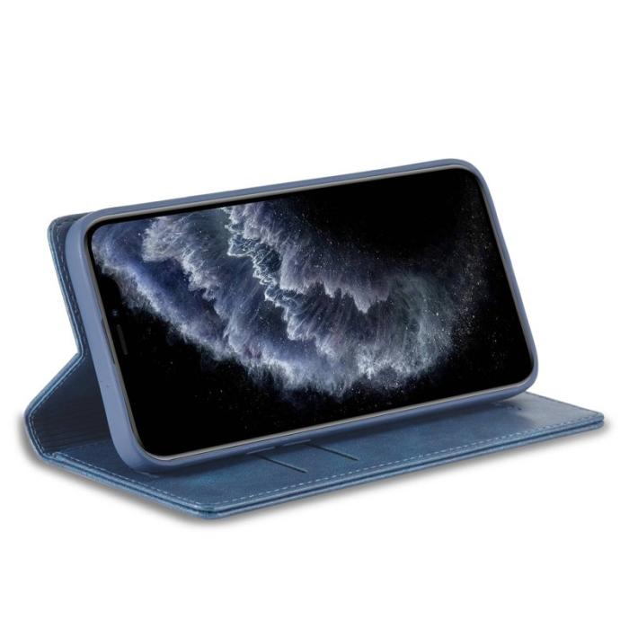 LC.imeeke - LC.IMEEKE iPhone 11 Pro Max Plånboksfodral Konstläder - Blå