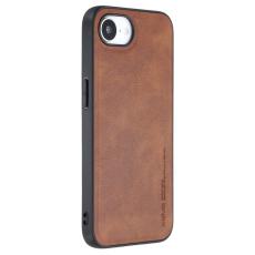X-Level - X-LEVEL Bojue-3 Mobilskal till iPhone 16e L&auml;derbelagt PC+TPU Brun