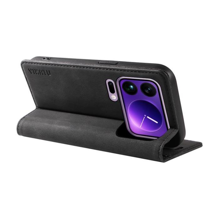 YIKATU - YIKATU Xiaomi 17 Pro Max Plånboksfodral Skin Touch - Svart