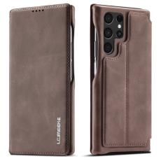 LC.imeeke - LC.IMEEKE Samsung Galaxy S22 Ultra 5G Fodral KonstL&auml;der - Brun