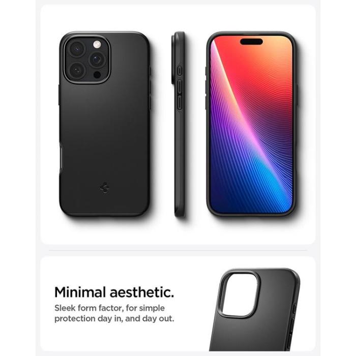 UTGATT - Spigen iPhone 16 Pro Mobilskal MagSafe Thin Fit - Svart