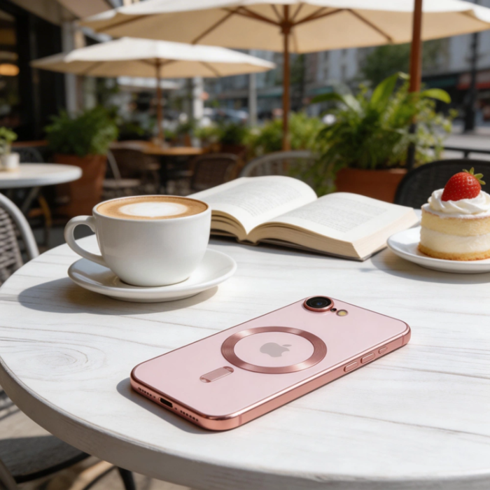 Tech-Protect - Tech-Protect Mobilskal För iPhone 16e/17e Magsafe Magflex - Rosa Guld