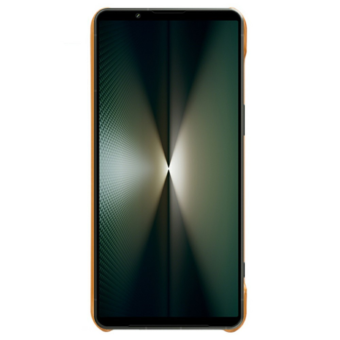 A-One Brand - Sony Xperia 1 VII Mobilskal Calfskin Texture PU-Läder - Orange
