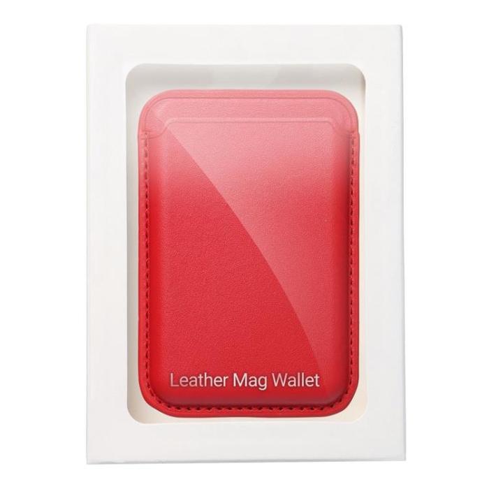 A-One Brand - Magsafe Korthållare Läder - Röd