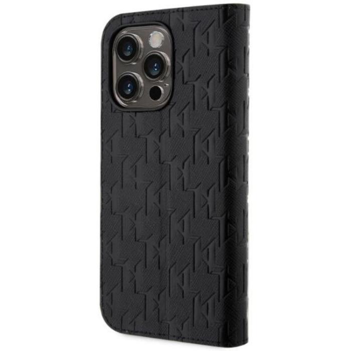 KARL LAGERFELD - Karl Lagerfeld iPhone 14 Pro Max Plånboksfodral Monogram Svart
