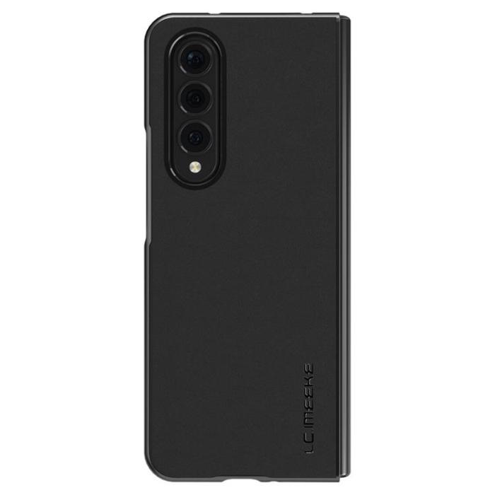 LC.imeeke - LC.IMEEKE Galaxy Z Fold 4 Skal TPU-ram Läder - Svart