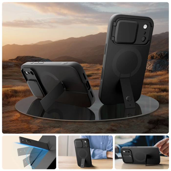 Tech-Protect - Tech-Protect iPhone 17 Pro Max Mobilskal Magsafe Kickstand Kevlar Aura