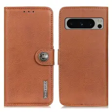 KHAZNEH - KHAZNEH Google Pixel 8 Pl&aring;nboksfodral Cowhide - Brun