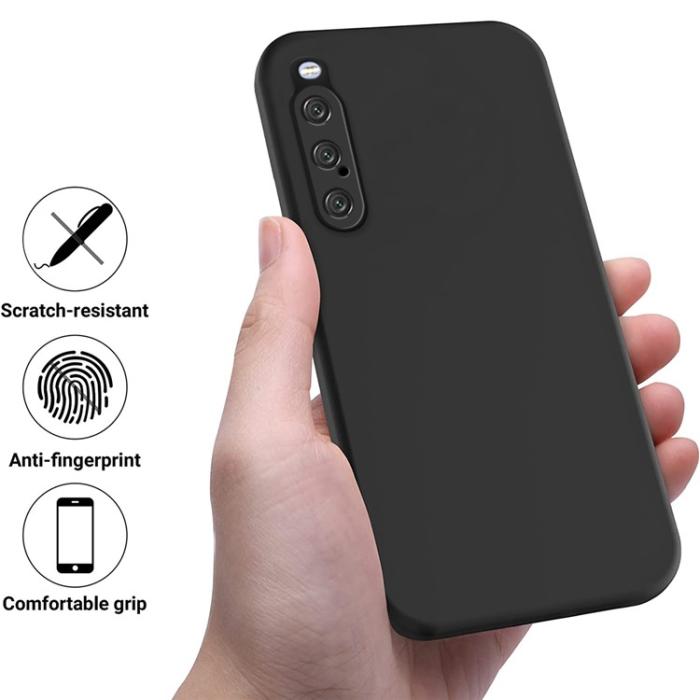 A-One Brand - Sony Xperia 10 V Mobilskal Liquid Silicone - Svart