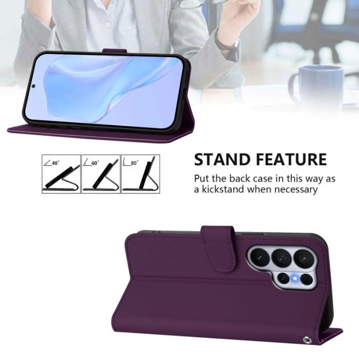 OEM - Samsung Galaxy S26 Ultra Fodral Konstläder Solid Color - Lila