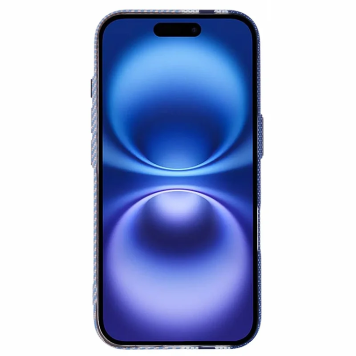 A-One Brand - iPhone 16 Plus Mobilskal Magsafe Kevlar Aramid Fiber - Blå