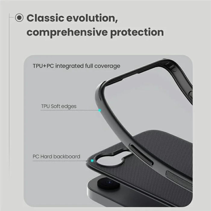 Nillkin - Nillkin iPhone 16e Mobilskal MagSafe Frosted Shield Pro - Svart
