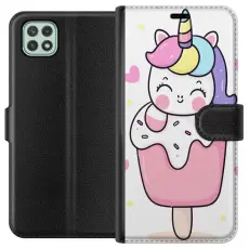 Gustaf - Pl&aring;nboksfodral till Samsung Galaxy A22 5G med Glad enh&ouml;rning