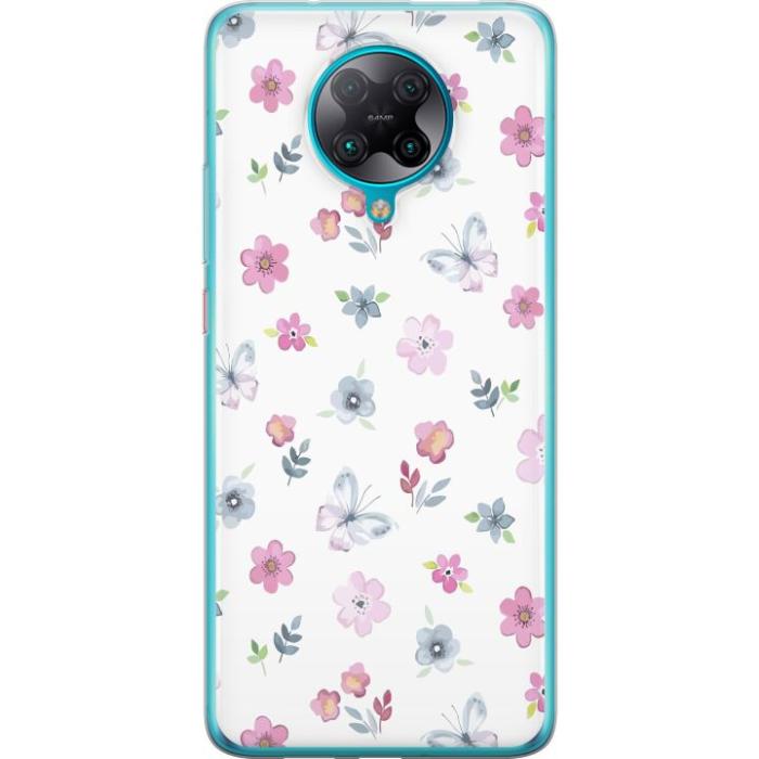 iSecrets - Mobilskal till Xiaomi Poco F2 Pro med Blommor och fjärillar