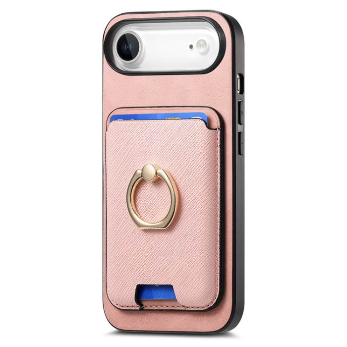 A-One Brand - iPhone 17 Air Mobilskal MagSafe Korthållare Kickstand - Roséguld