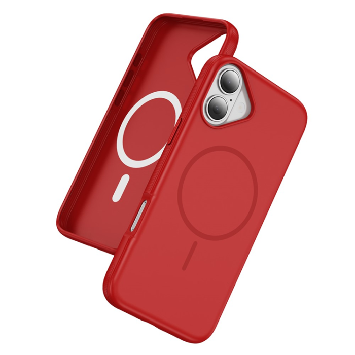 A-One Brand - iPhone 17 Mobilskal MagSafe PC + TPU Shockproof - Röd