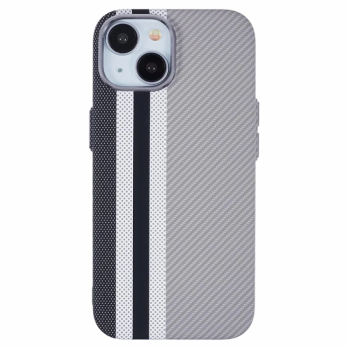 A-One Brand - iPhone 15 Mobilskal Magsafe Aramid Fiber - Grå