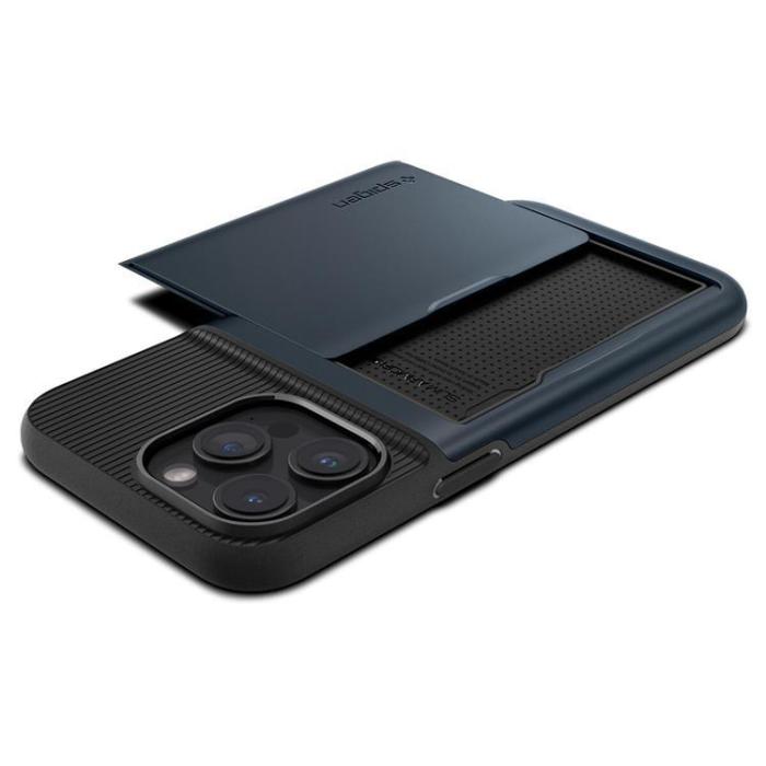 Spigen - Spigen iPhone 15 Pro Max Mobilskal Slim Armor CS - Blå