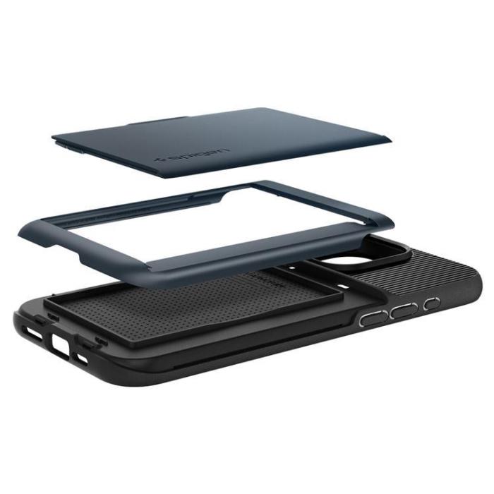 Spigen - Spigen iPhone 15 Pro Max Mobilskal Slim Armor CS - Blå
