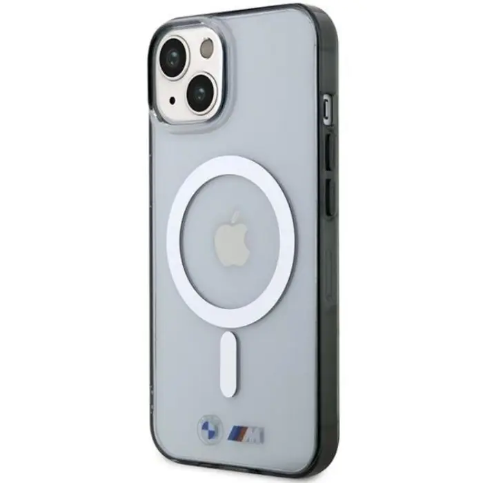BMW - BMW iPhone 14 Plus Mobilskal Magsafe Silver Ring - Transparent