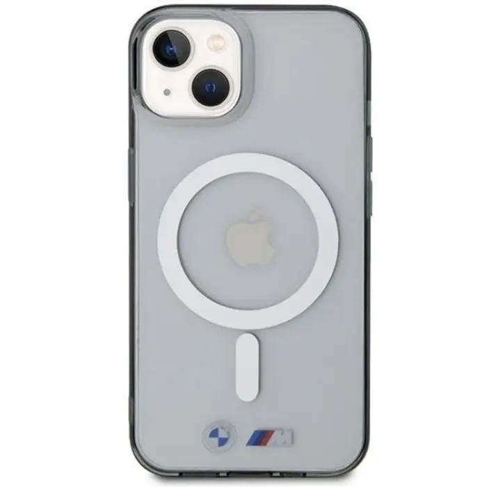 BMW - BMW iPhone 14 Plus Mobilskal Magsafe Silver Ring - Transparent