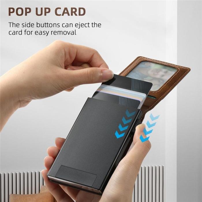 SUTENI - SUTENI Mobilskal för Galaxy S24 MagSafe Korthållare H19 - Brun