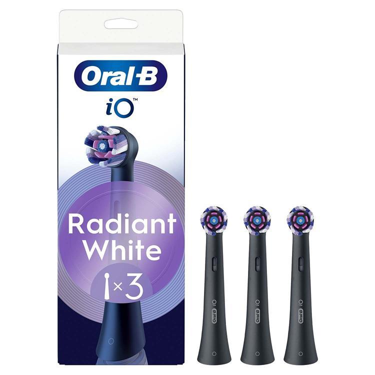 Oral B Borsthuvud iO Radiant 3st - Vit-Svart