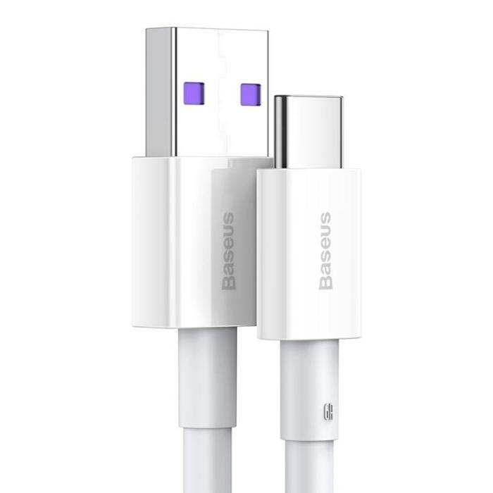 BASEUS - Baseus Superior USB-C till USB-A kabel 66 W 2m - Vit