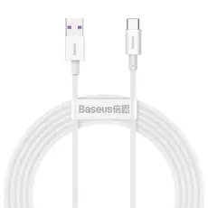 BASEUS - Baseus Superior USB-C till USB-A kabel 66 W 2m - Vit