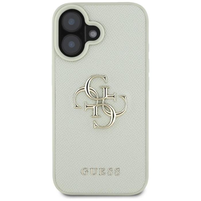 Guess - Guess iPhone 16 Mobilskal Grained Big 4G Small Classic Logo - Grön