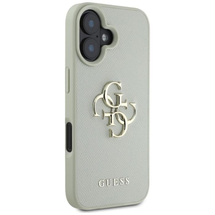 Guess - Guess iPhone 16 Mobilskal Grained Big 4G Small Classic Logo - Grön