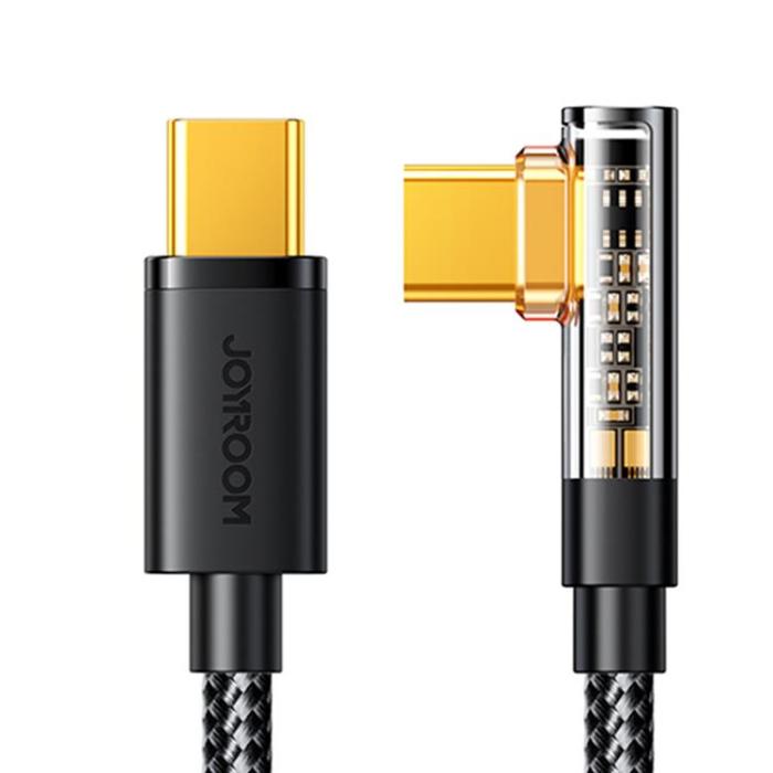 Joyroom - Joyroom Angled USB-C till USB-C kabel 100W 1.2m - Svart