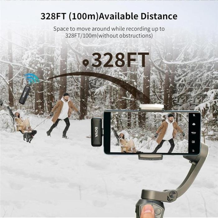 BOYA - BOYA Trådlös Lavilier Mikrofon (2 Sändare + 1 Typ-C-Mottagare) BY-WM3T-U2