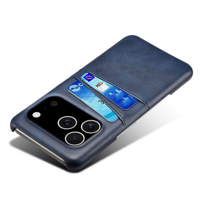 A-One Brand - iPhone 17 Pro Max Mobilskal Korthållare Dual - Blå