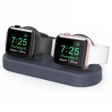 OEM - Apple Watch 5/4/3/2/1 Laddningsställ Dual - Midnight Blå