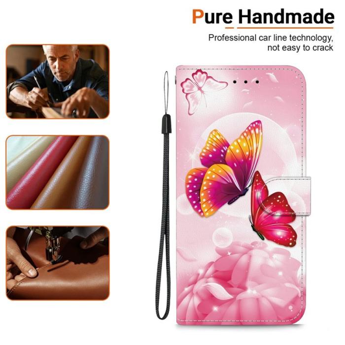 OEM - Samsung Galaxy S26 / S26 Pro Plånboksfodral Mönstertryck Konstläder Rosa Fjäril