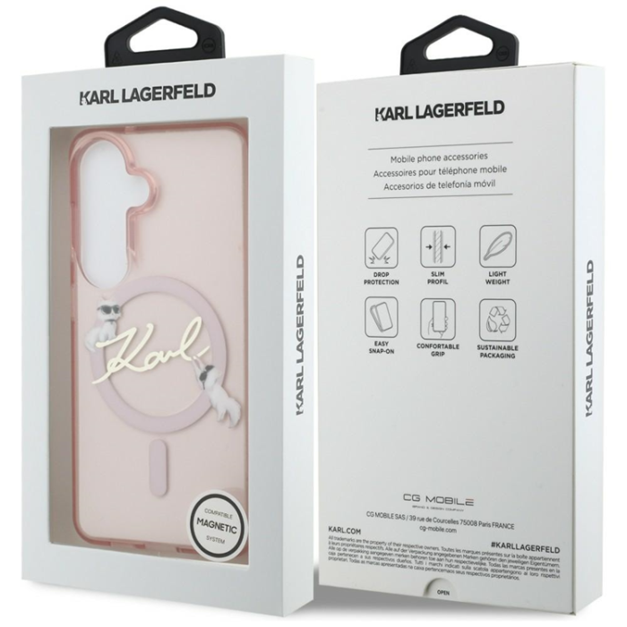 KARL LAGERFELD - Karl Lagerfeld Mobilskal För Galaxy S26 MagSafe IML KC Script - Rosa