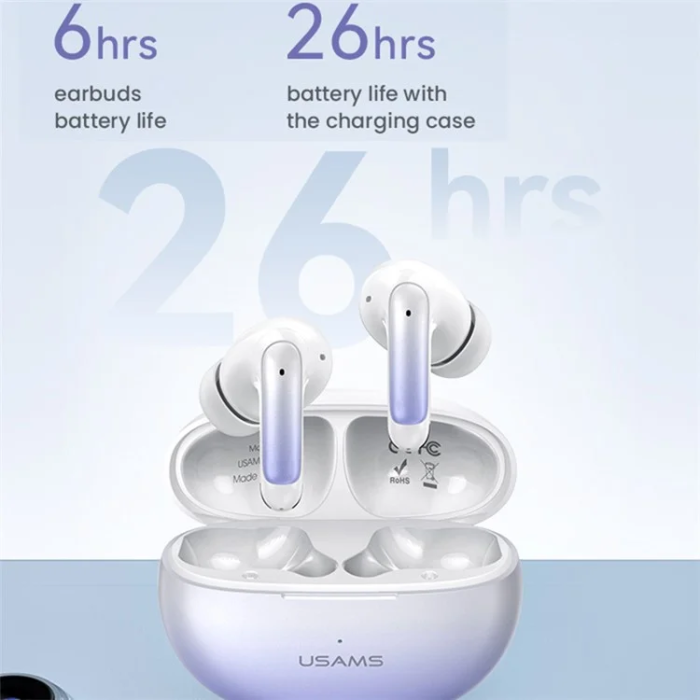 USAMS - USAMS TWS In-Ear Hörlurar Bluetooth ENC Dual-Mic X-don - Svart
