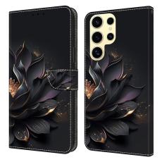 OEM - Samsung Galaxy S26 Ultra Pl&aring;nboksfodral Magnetl&aring;s Konstl&auml;der - Lila Lotus