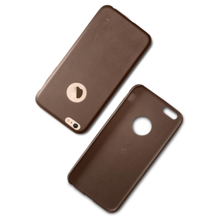 Spigen - SPIGEN Leather Fit Skal till Apple iPhone 6(S) Plus - Blå