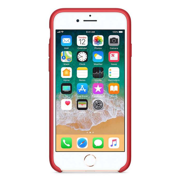 UTGATT5 - APPLE SILICONE CASE IPHONE 8 RED