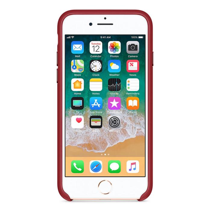 UTGATT5 - APPLE LEATHER CASE IPHONE 8 RED
