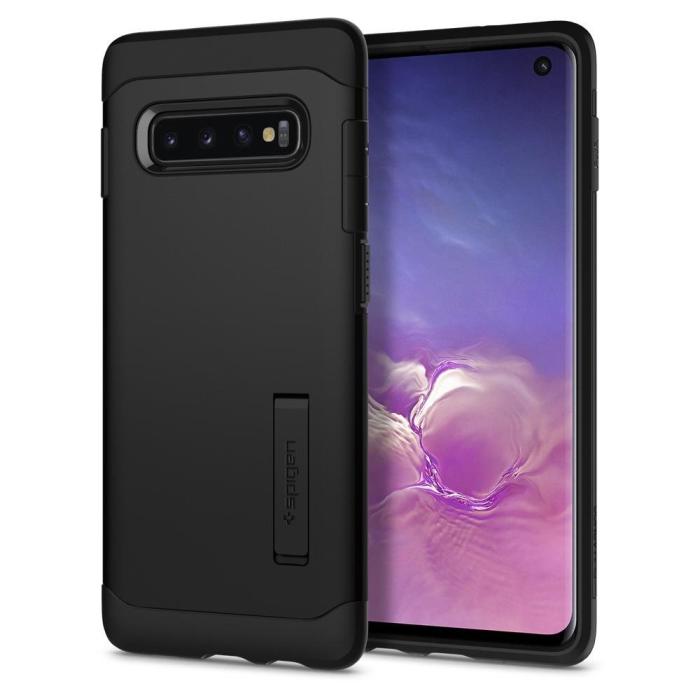 UTGATT4 - SPIGEN Slim Armor Skal till Samsung Galaxy S10 - Svart