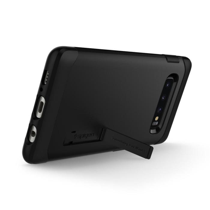UTGATT4 - SPIGEN Slim Armor Skal till Samsung Galaxy S10 - Svart