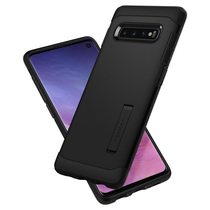 UTGATT4 - SPIGEN Slim Armor Skal till Samsung Galaxy S10 - Svart