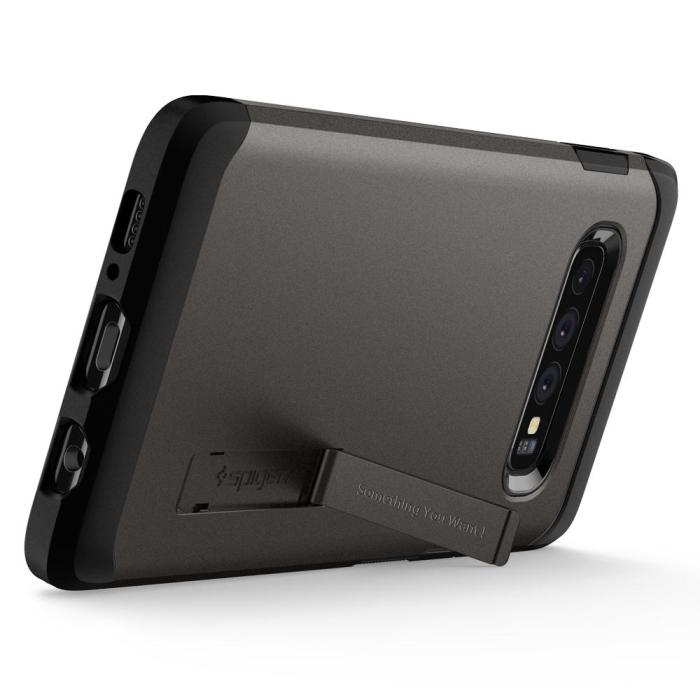 UTGATT4 - SPIGEN Tough Armor Skal till Samsung Galaxy S10 - Grå