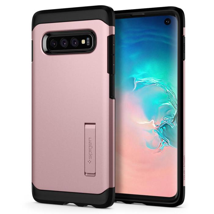 UTGATT4 - SPIGEN Tough Armor Skal till Samsung Galaxy S10 - RoséGuld