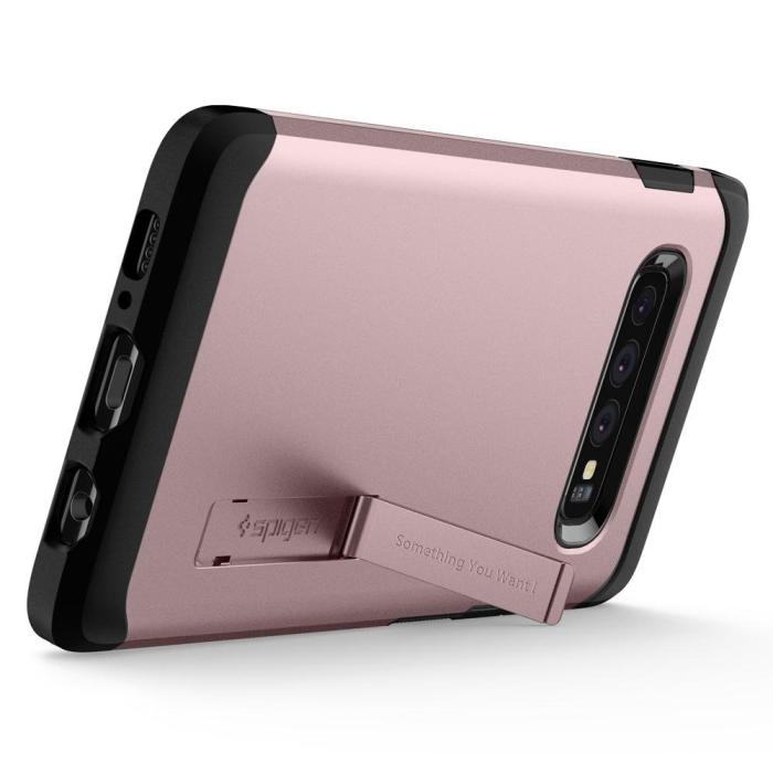 UTGATT4 - SPIGEN Tough Armor Skal till Samsung Galaxy S10 - RoséGuld