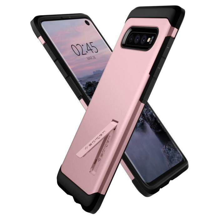 UTGATT4 - SPIGEN Tough Armor Skal till Samsung Galaxy S10 - RoséGuld